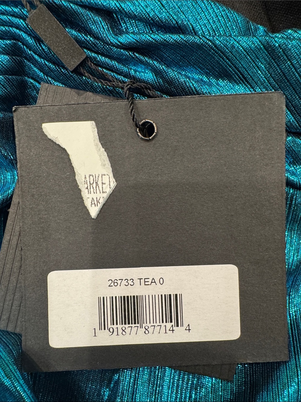 Mac Duggal Shimmering Teal Evening Dress - Picture 8 of 8